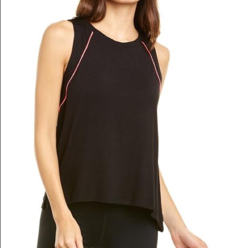Terez black neon piping tank- NWOT